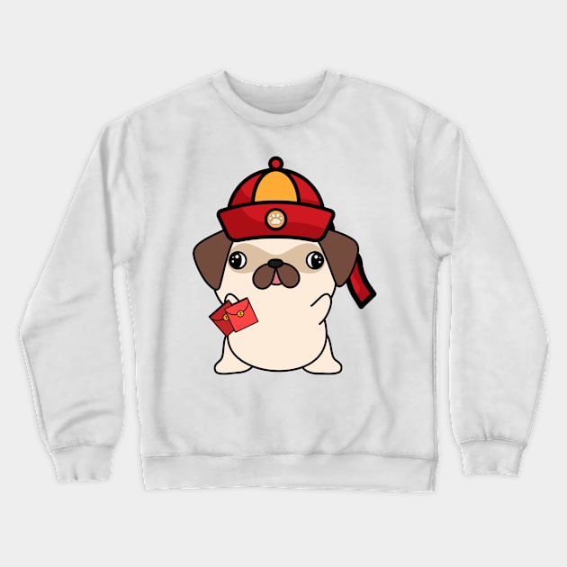 Lunar New Year Pug Crewneck Sweatshirt by Pet Station